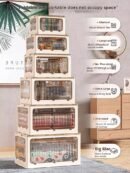 Storage Boxes for Home Wardrobes, Clothing, Bedding, and Books - Transparent Plastic Folding Storage Boxes