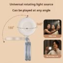Mini Magnetic Beauty Light for Mobile Phones with Three Color Temperatures, Portable Selfie Mirror, Rotating and Extendable Pocket Light