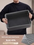 Home Storage Box Wardrobe Organizer Clothes and Pants Storage Box Fabric Cationic Storage Basket (PACK OF 4)