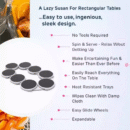 Portable Dining Table Rotating Tray Best-Selling Gathering Rectangular Extendable Rotating Specialized Tray Mat for Expanding the Tray