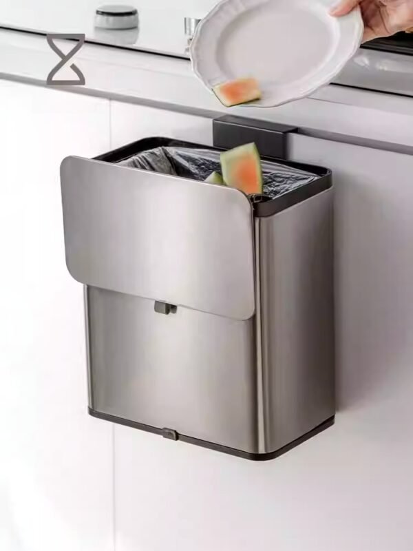 Kitchen Garbage Bin Home Kitchen 2025 New Model with Lid Wall-Mounted Specialized No-Bending Required