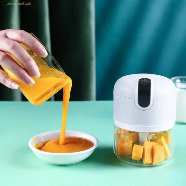 250ml Garlic Chopper Kitchen Electric Food Crusher Mini Blender Grinder Garlic Blender Processors - Image 8
