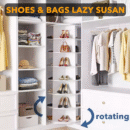 Best-selling rotating multi-layer floor-standing simple bag display rack 360-degree creative storage rack saves space