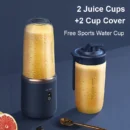 Coloisa Fruit Juicer Blender Mini Electric Wireless Portable Fruit Juicer Blender USB Charging 6 Blade [Gift Juice Cup]