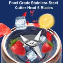 Coloisa Fruit Juicer Blender Mini Electric Wireless Portable Fruit Juicer Blender USB Charging 6 Blade [Gift Juice Cup]