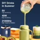 Coloisa Fruit Juicer Blender Mini Electric Wireless Portable Fruit Juicer Blender USB Charging 6 Blade [Gift Juice Cup]