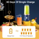 Coloisa Fruit Juicer Blender Mini Electric Wireless Portable Fruit Juicer Blender USB Charging 6 Blade [Gift Juice Cup]